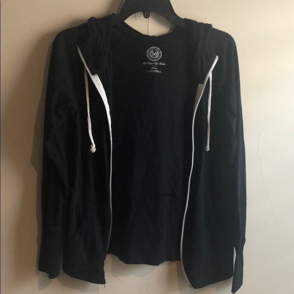 SO black jacket with a hood - Picture 1 of 5